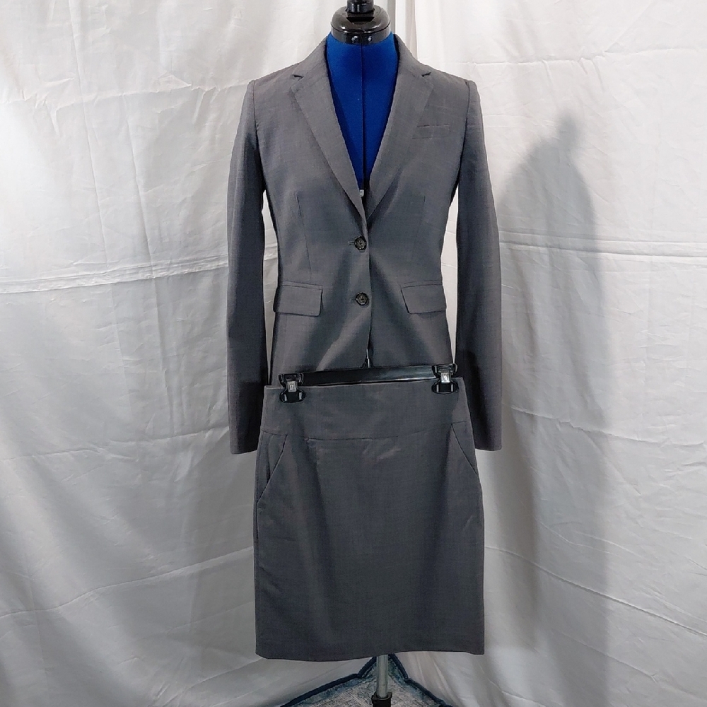 Banana Republic Charcoal Blazer and Skirt Set